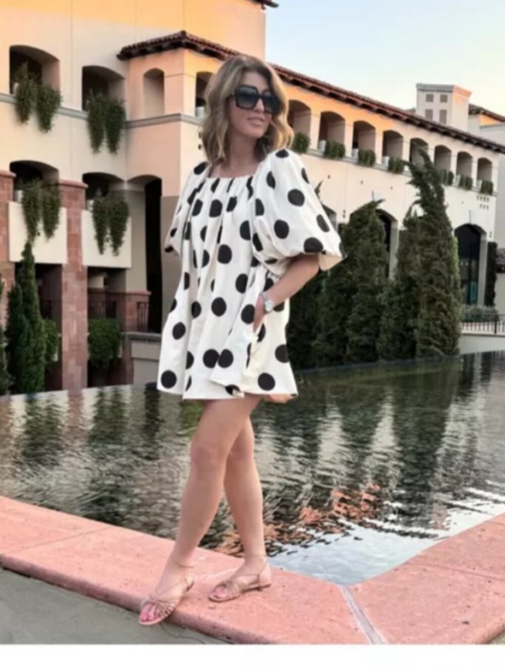 Anthropology Mare Mare Off-Shoulder Polka Dot Puff Sleeve Dress XL - Picture 10 of 12